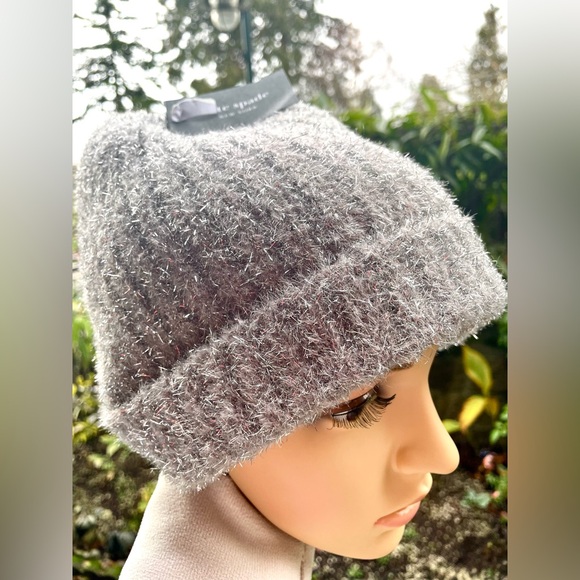 Gray Fuzzy Knit Beanie by Kate Spade. NWT 
MSRP $55 main image 8